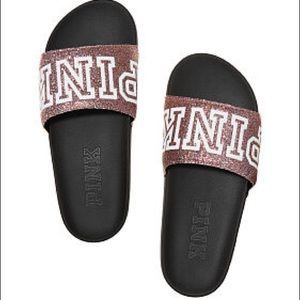 HOST PICK🎉NWT VS PINK Glitter Slides